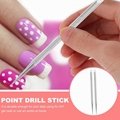 Metal Cuticle Pusher Safe Nail Cleaner Nail Art Dotting Tools Stainless 9