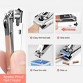 Manicure Set 9 PCS Rose Gold Martensitic Stainless Steel Nail Kit