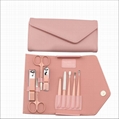 Manicure Set 9 PCS Rose Gold Martensitic Stainless Steel Nail Kit 2