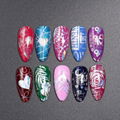 Laser Nail Sticker Wrap Starry Paper Nail Tips Nail Decals  7