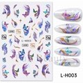 Marble Wave Flower Nail Stickers 3D Self Adhesive Nail Tips Nail Decals  2