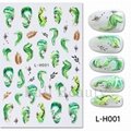 Marble Wave Flower Nail Stickers 3D Self Adhesive Nail Tips Nail Decals  10
