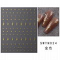 Sun Moon Star Nail Stickers Self Adhesive Silver Gold Nail Decals Nail Tips  3