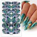 Gradient Color Marble Nail Polish Strips Stickers Adhesive Marble Nail Decals 4