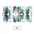 Gradient Color Marble Nail Polish Strips Stickers Adhesive Marble Nail Decals 5