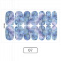 Gradient Color Marble Nail Polish Strips Stickers Adhesive Marble Nail Decals 7