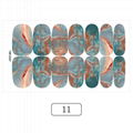 Gradient Color Marble Nail Polish Strips Stickers Adhesive Marble Nail Decals 8