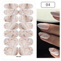 Gradient Color Marble Nail Polish Strips Stickers Adhesive Marble Nail Decals 13