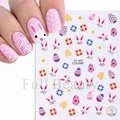 Cute Bunny Nail Stickers Easter Nail Art Sticker Decal  8 Styles  2
