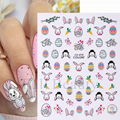 Cute Bunny Nail Stickers Easter Nail Art Sticker Decal  8 Styles  1