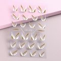 French Tips Nail Stickers Wave Strip Line Nail Art Decals 3D Self-Adhesive 