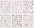 Spring Flower Nail Stickers Adhesive Floral Nail Tips Butterfly Self Adhesive