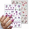 Flower Nail Art Stickers Decals Water Transfer  Nail Tips Wholesale  