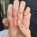 Tulip Nail Art Stickers 3D Flowers Self-Adhesive Sticker Design Holographic Tip 