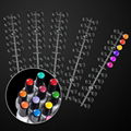 Nail Polish Swatch Dots Nail Gel Color Display Chart  with Adhesive Sticker  7