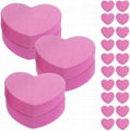 Heart Shape Double Sided Nail File Strips - Washable Mini Buffer Block File  1