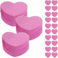 Heart Shape Double Sided Nail File Strips - Washable Mini Buffer Block File 