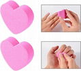 Heart Shape Double Sided Nail File Strips - Washable Mini Buffer Block File  3