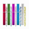 Glass Nail Files with Case Flower Crystal Double Sided Fingernail Files