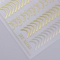  French Line Nail Stickers Gold Silver Rose Gold Line Nail Decals 3D Self Sticky 3