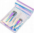 Mermaid Nail Clipper Set, Stainless Steel Nail Clippers Glass Nail File Set