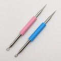Stainless Steel Acne Removal Needle with Pink and Blue Silicon Tube Loop  8