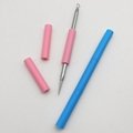 Stainless Steel Acne Removal Needle with Pink and Blue Silicon Tube Loop 