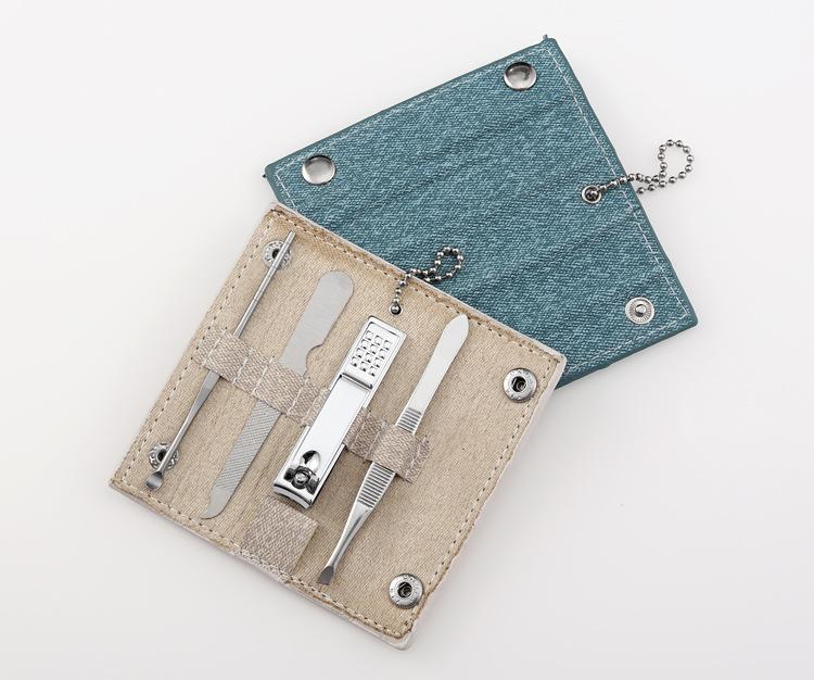 Manicure Set  4 pcs Set Foldable Fabric Wrap Nail Trimming Set  4