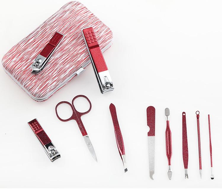 Manicure Set Red Plated Nail Clipper Kit  Nail Trimming Set  2