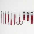 Manicure Set Red Plated Nail Clipper Kit  Nail Trimming Set  6