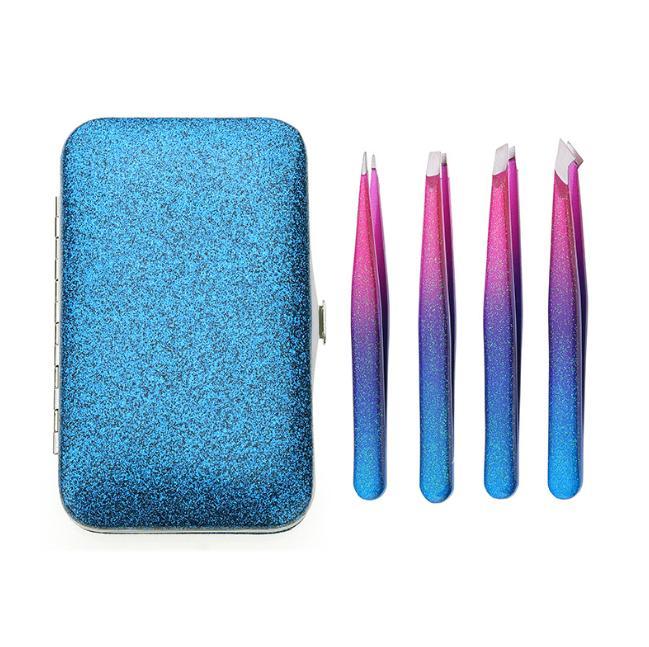 Gradient  Eyebrow Tweezer Set With Mirror  3