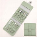 Colored Manicure Set  12pcs Nail Care Tool Kit For Men & Women Gift 