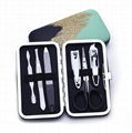 Manicure Set Fish Scale Leather Box Nail Clipper Sets For Women/Girls Gift 