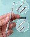 Cuticle Pusher Nail Implements Dual End Metal Cuticle Remover Manicuring Tool  