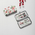 Flower Manicure Set  Leather Pouch Nail