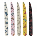 Butterfly Printing Nail File Wooden Knife Shape Nail Files  1