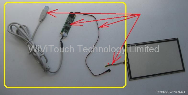 8.6'' 4wire touch screen 4