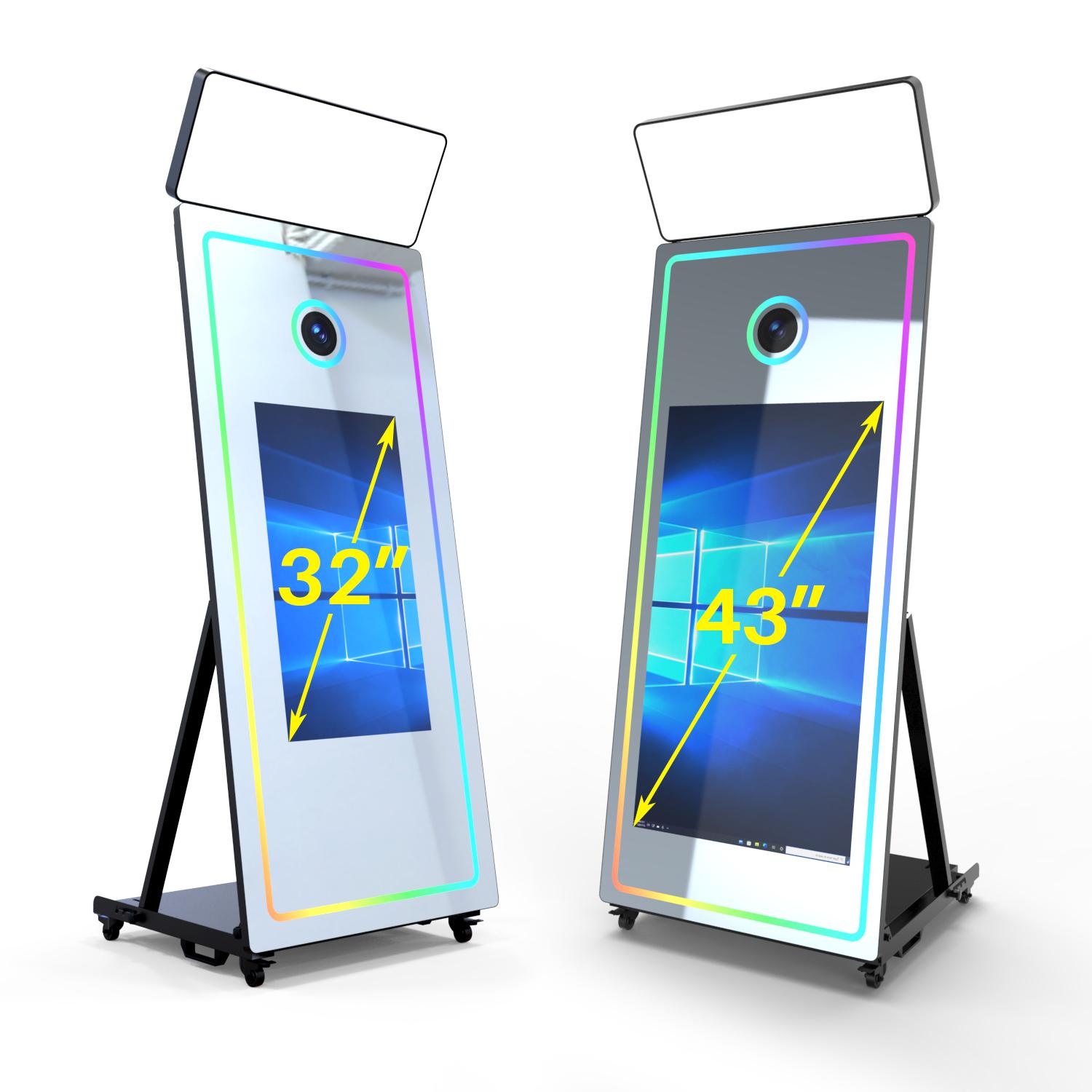 Magic Mirror Photo Booth Machine Portable Touch Screen PhotoBooth Framed RBG  3