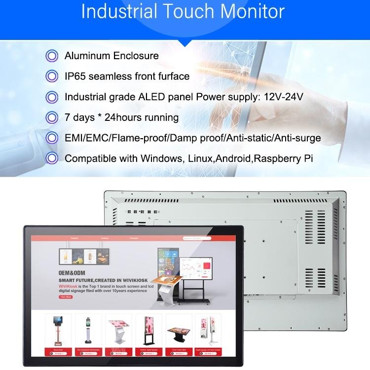 24" PCAP capacitive open frame touch monitor 3