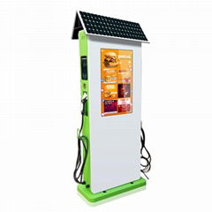 Solar outdoor machine with charging pile