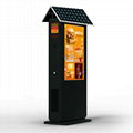 Customized Solar Panel Energy Outdoor Digital Signage Advertising Display Totem 