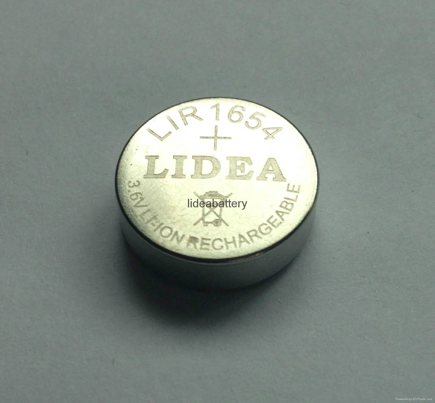 3.6V LITHIUM ION BUTTON CELL LIR1654 BATTERY 2