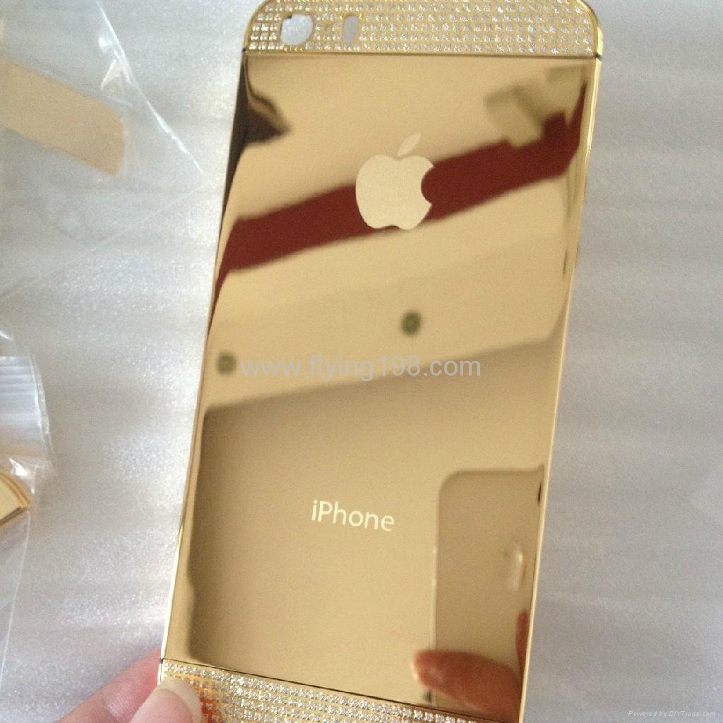 iphone5s 24ct gold diamond housing backcover 2