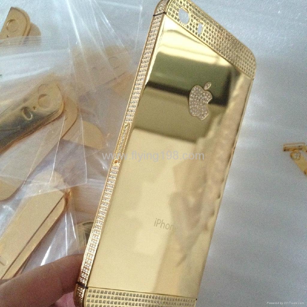 iphone5s 24ct gold diamond housing backcover 3