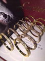 Cartier bracelet with gold /platinum plating with studded diamond crystal  6