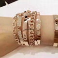 Cartier bracelet with gold /platinum plating with studded diamond crystal  17