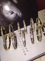gold cartier bracelets studded diamond crystal  6
