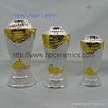 Gold Silver Ceramic Trophy stems, trophy