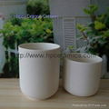 Mat White Ceramic Candle Cups, Candle