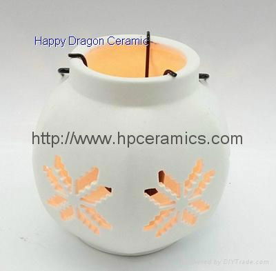 Small Six Corner Ceramic Candle Lanterns